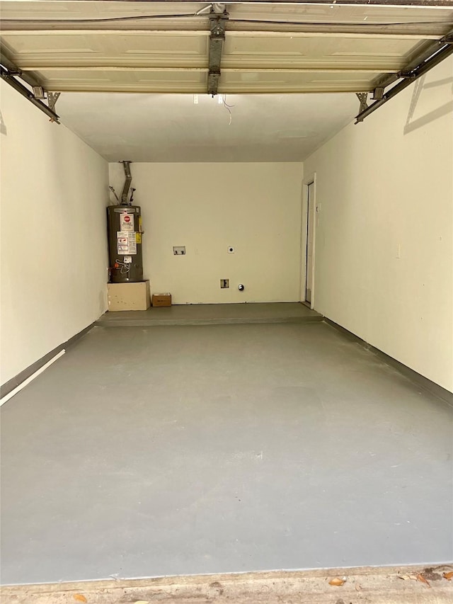 garage with water heater