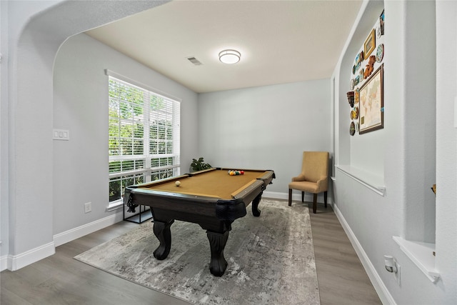 18023 Channel Hill Dr, Cypress, TX 77433 - rec room with light wood-style flooring, billiards, and baseboards