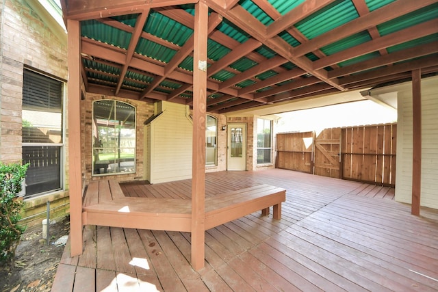 deck with fence