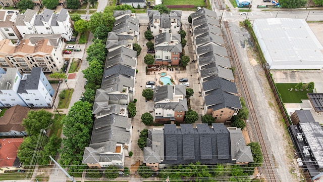 aerial view featuring a residential view