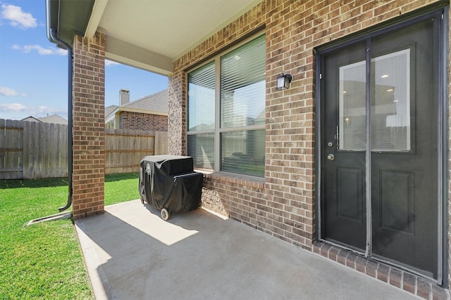 908 Newport Creek Dr, Katy, TX 77493 - view of patio / terrace with a grill and fence