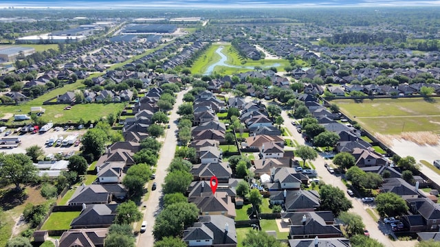 aerial view with a residential view