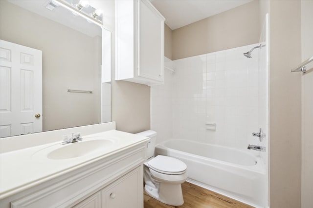 4422 Castle Court Pl, Houston, TX 77006 - full bathroom featuring vanity, bathing tub / shower combination, and wood finished floors