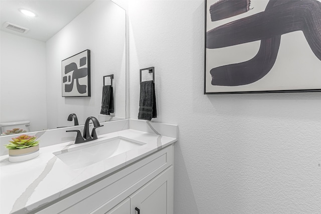 8132 Brandon St, Houston, TX 77051 - bathroom with toilet, vanity, and visible vents