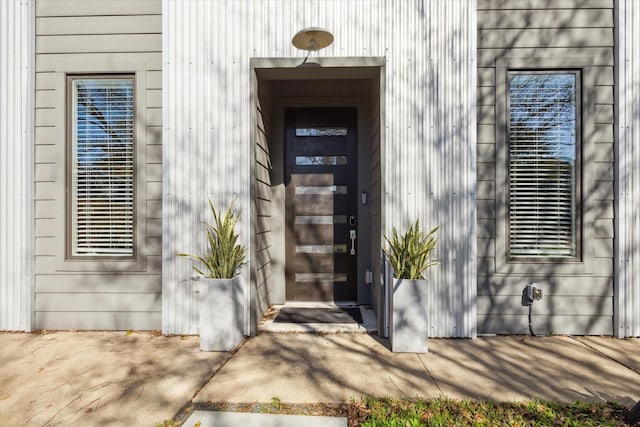 view of doorway to property