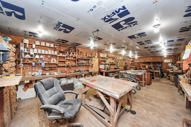8335 Jernigan Rd, Conroe, TX 77306 - miscellaneous room featuring a workshop area