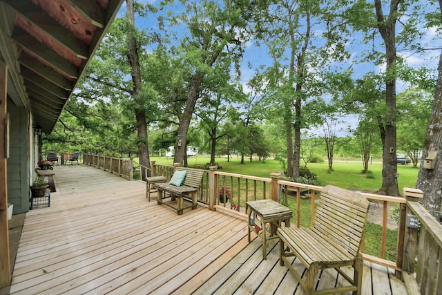 8335 Jernigan Rd, Conroe, TX 77306 - deck with a lawn