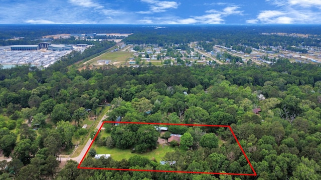 8335 Jernigan Rd, Conroe, TX 77306 - bird's eye view featuring a view of trees