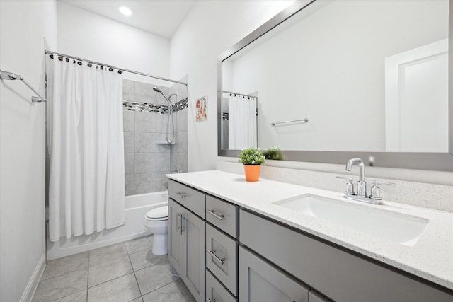 29035 Nectar Island Ln, Katy, TX 77494 - full bath with vanity, shower / tub combo, toilet, and tile patterned flooring