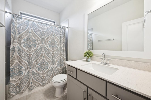 29035 Nectar Island Ln, Katy, TX 77494 - full bathroom featuring vanity, toilet, tile patterned flooring, and shower / tub combo