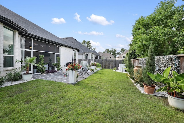 2514 Heritage Park Dr, Missouri City, TX 77459 - view of yard with a patio area, a residential view, and a fenced backyard
