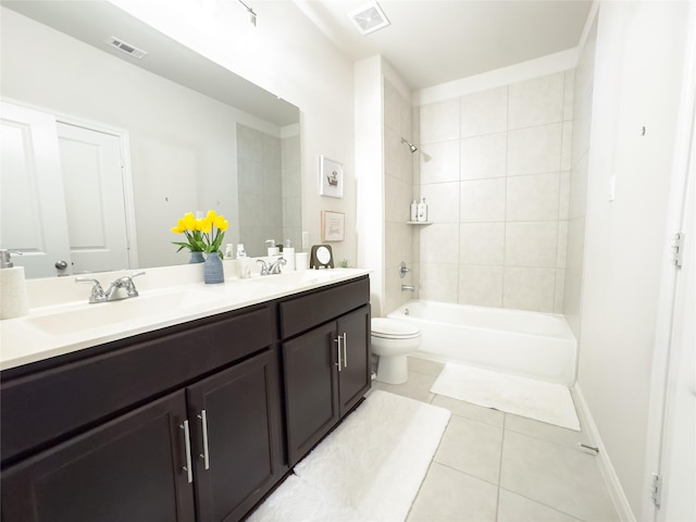835 Sarasota Shore Dr, Katy, TX 77493 - full bath featuring double vanity, tile patterned flooring, and  shower combination