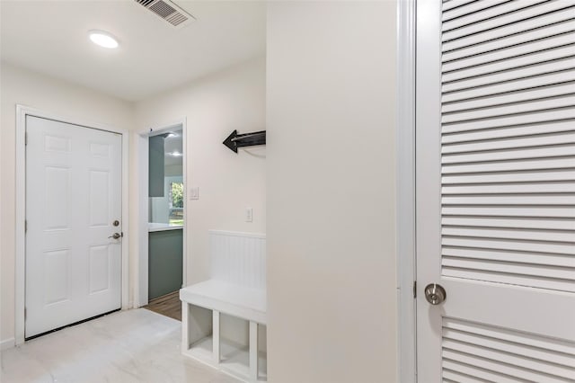 mudroom with visible vents