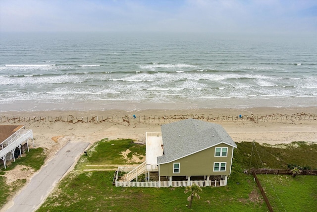 12802 Bermuda Beach Dr, Galveston, TX 77554 - view from above of property with extended coastline