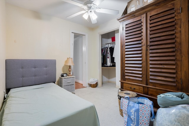 12802 Bermuda Beach Dr, Galveston, TX 77554 - bedroom with carpet flooring, baseboards, a closet, and ceiling fan