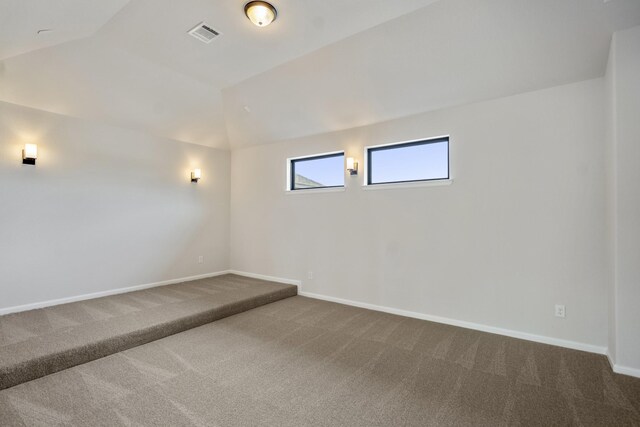 9618 Leafgate Ct, Missouri City, TX 77459 - unfurnished room featuring carpet floors, lofted ceiling, and baseboards