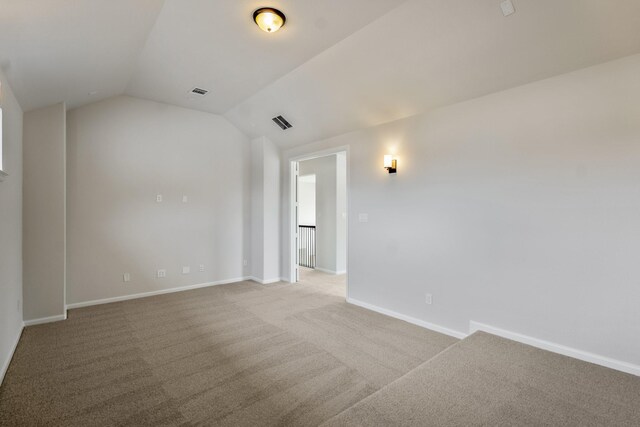 9618 Leafgate Ct, Missouri City, TX 77459 - unfurnished room with vaulted ceiling, carpet flooring, and baseboards