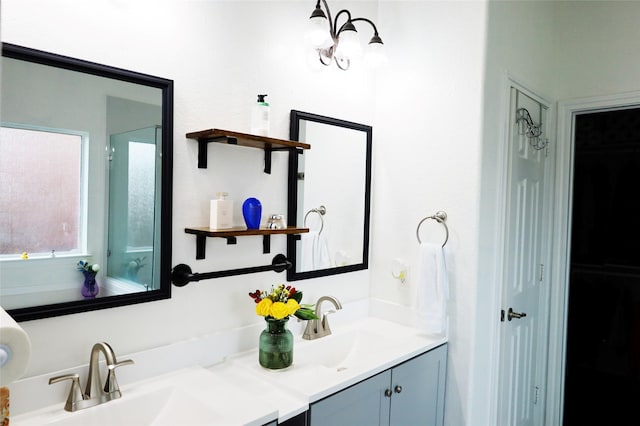 full bath featuring double vanity and a sink