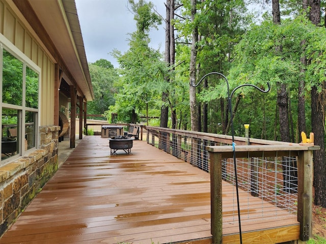 22624 County Road 1174, Bullard, TX 75757 - deck with an outdoor fire pit