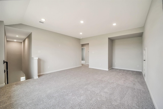 1014 Wildflower Way Dr, Beasley, TX 77417 - unfurnished bedroom featuring carpet flooring, baseboards, recessed lighting, and lofted ceiling