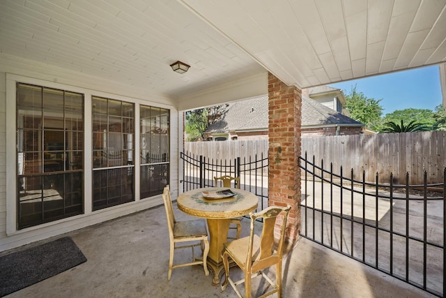 exterior space with fence