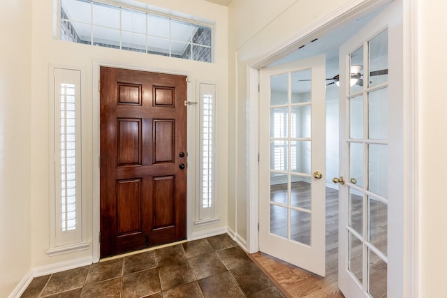 23222 Drywood Crossing Ct, Spring, TX 77373 - foyer with french doors and baseboards