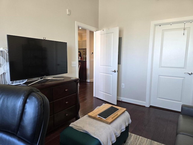100 Willard St Unit 46, Houston, TX 77006 - interior space featuring baseboards and dark wood-style floors