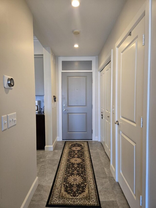 100 Willard St Unit 46, Houston, TX 77006 - hallway with recessed lighting and baseboards