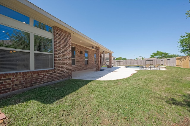 13207 Spurlin Meadow Dr, Tomball, TX 77377 - view of yard with a patio, a fenced backyard, and a fenced in pool