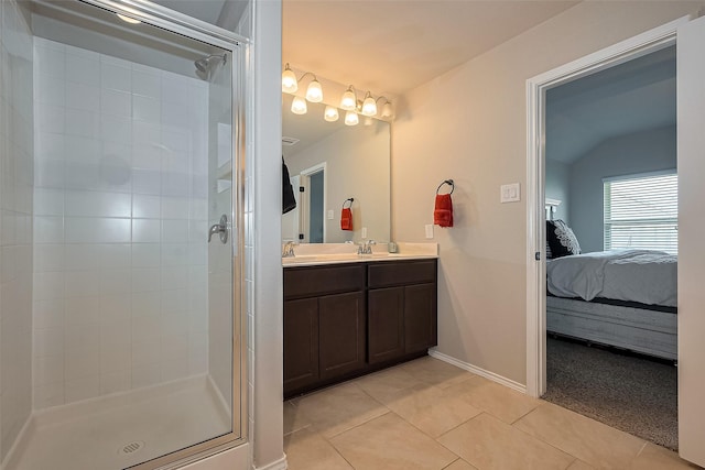 23806 Naples Shore Dr, Katy, TX 77493 - full bath with a shower stall, tile patterned flooring, and ensuite bathroom