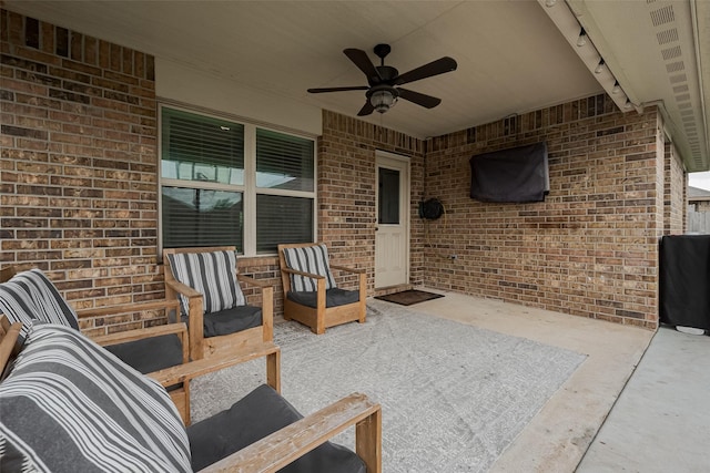 23806 Naples Shore Dr, Katy, TX 77493 - view of patio featuring a ceiling fan