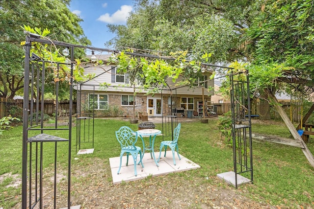 21263 Park Bluff Dr, Katy, TX 77450 - view of yard with a patio and a fenced backyard