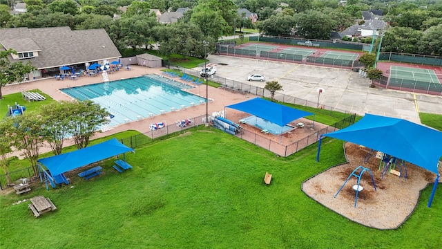 drone / aerial view