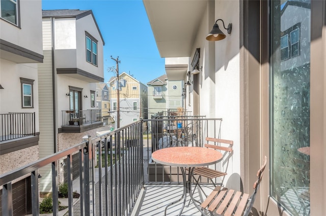 balcony with a residential view