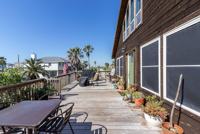 16634 Francis Drake Rd, Jamaica Beach, TX 77554 - deck featuring outdoor dining area