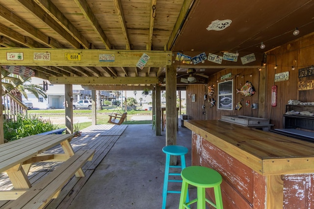 16634 Francis Drake Rd, Jamaica Beach, TX 77554 - view of patio / terrace with outdoor dry bar