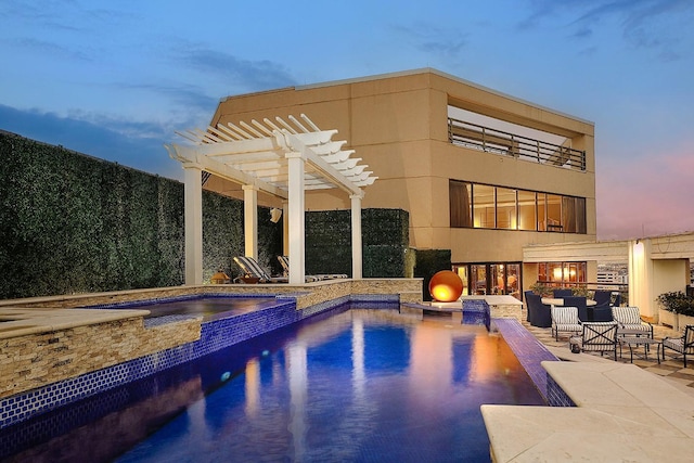 101 Westcott St Unit 2001, Houston, TX 77007 - view of pool featuring a pool with connected hot tub, a patio, and a pergola