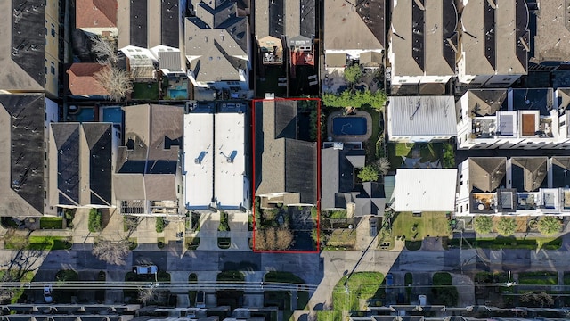 609 Reinicke St, Houston, TX 77007 - birds eye view of property with a residential view