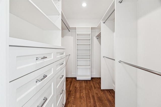 636 Pizer St, Houston, TX 77009 - walk in closet with dark wood-type flooring