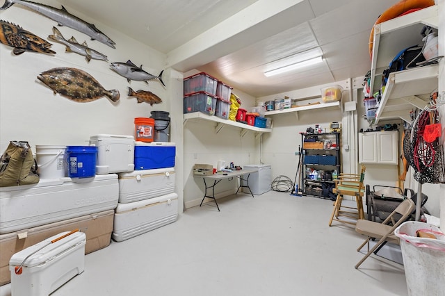 view of storage area