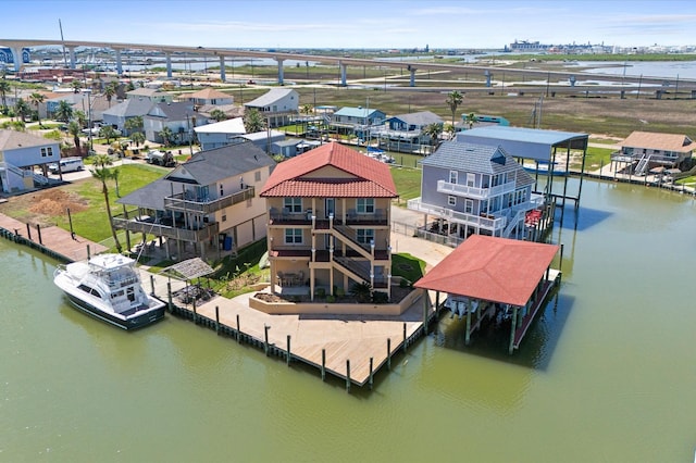 drone / aerial view of a large body of water