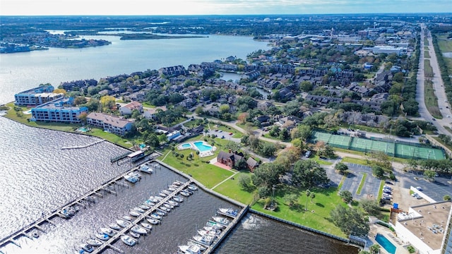 2729 Lighthouse Dr, Houston, TX 77058 - aerial view featuring a water view