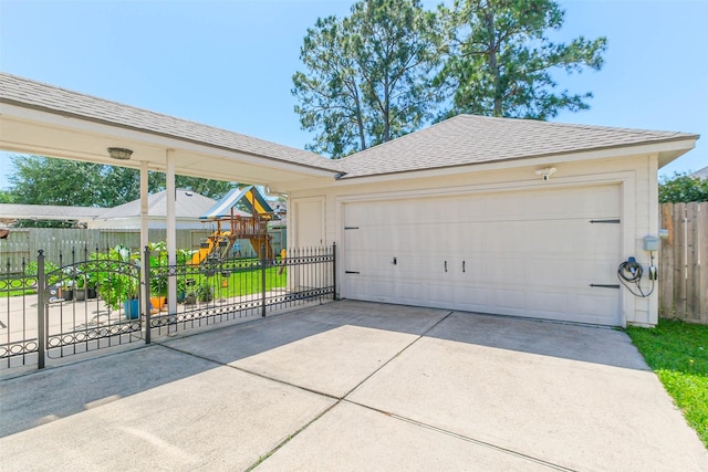 7015 Timber Edge Ln, Humble, TX 77346 - garage with concrete driveway