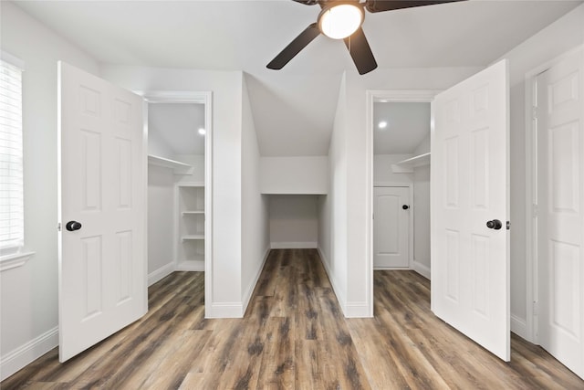 3806 Zephyr St, Houston, TX 77021 - interior space with vaulted ceiling, multiple windows, baseboards, and wood finished floors