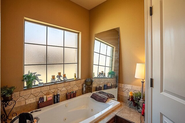 bathroom with a jetted tub