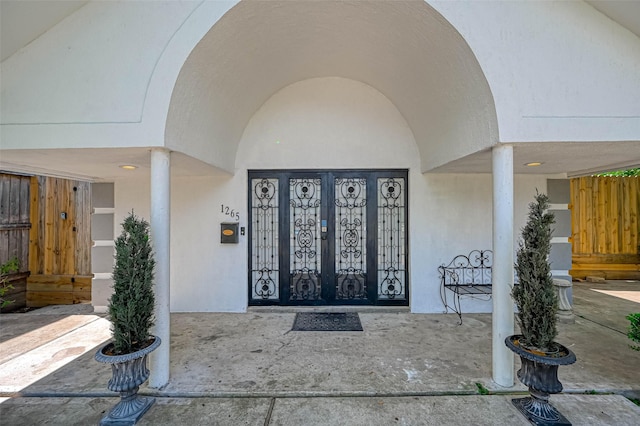 1265 Du Barry Ln, Houston, TX 77018 - view of exterior entry featuring stucco siding
