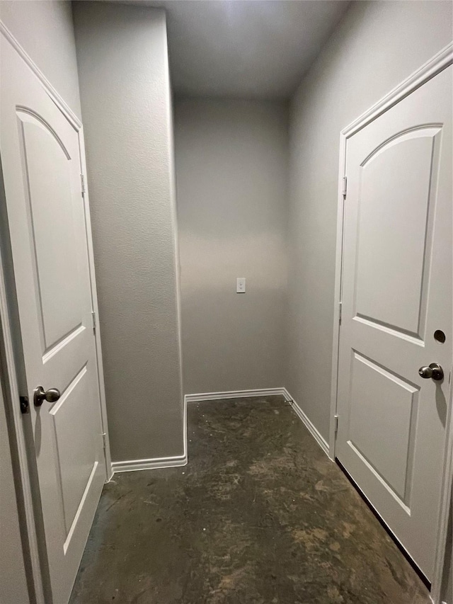 15838 Aspen Dr, Montgomery, TX 77356 - hall with unfinished concrete floors and baseboards