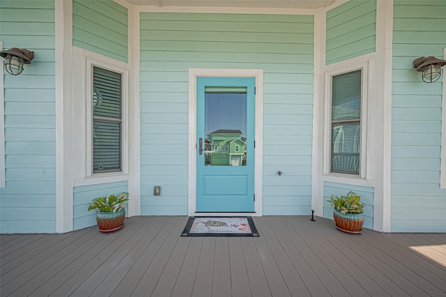 view of doorway to property