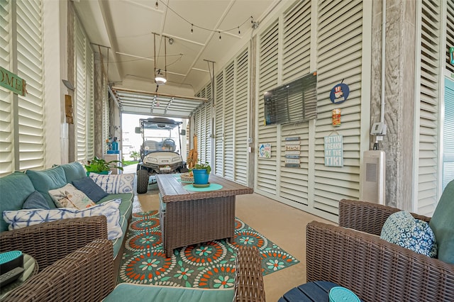 view of patio / terrace featuring an outdoor hangout area