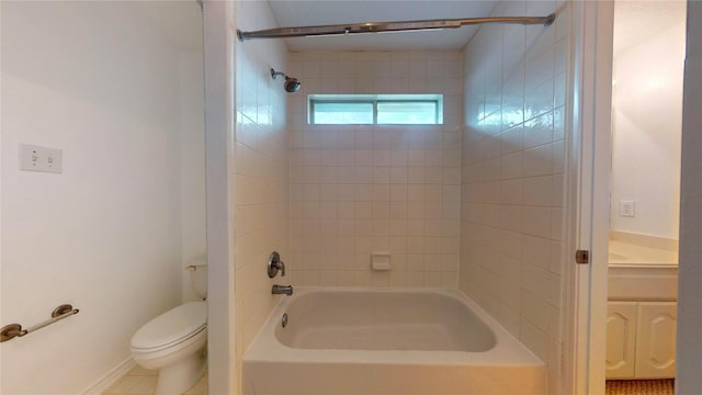 16410 Bluff Springs Dr, Houston, TX 77095 - bathroom featuring bathtub / shower combination and toilet